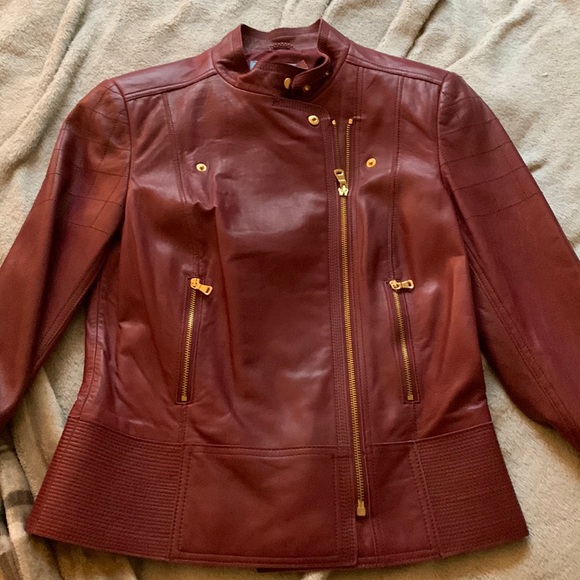 ANTONIO MELANI Jackets & Blazers - Antonio Melanie red burgundy leather lambskin jacket.This is very nice and soft.
